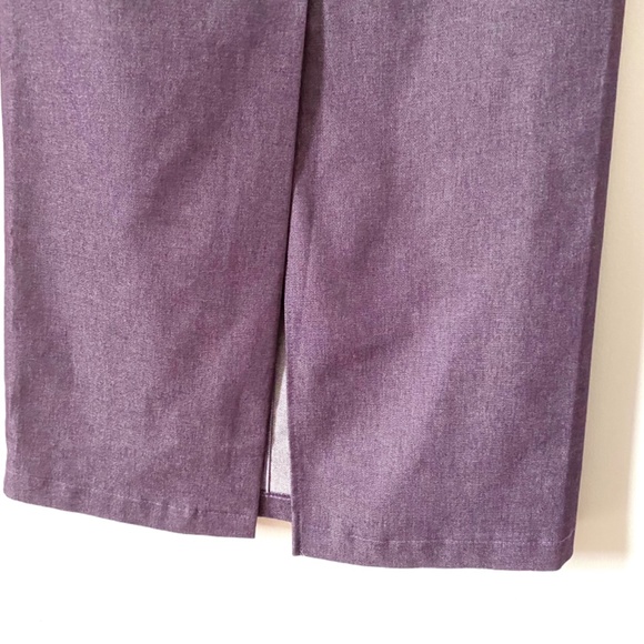 1980’s Long Purple Denim Skirt, Cotton Maxi Modest Slim Skirt with Slit R W & Co - Picture 5 of 9